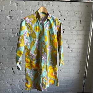 Vintage 70's Long Sleeve Buttondown Dress